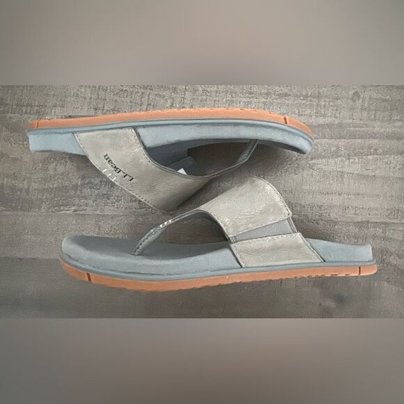 L.L.Bean Go Anywhere Flip-Flop Sandal, Gray, Women’s Size 8 - Picture 3 of 11